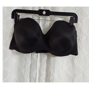 Bali Black Strapless Underwire Bra Stay Put Silicone Lining 40D 6562